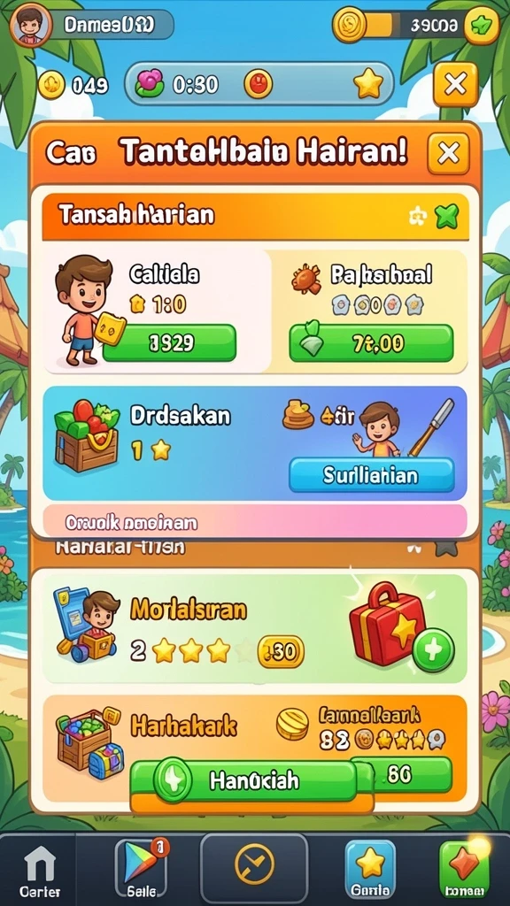 surya777 - Fitur misi menarik yang menantang pemain.